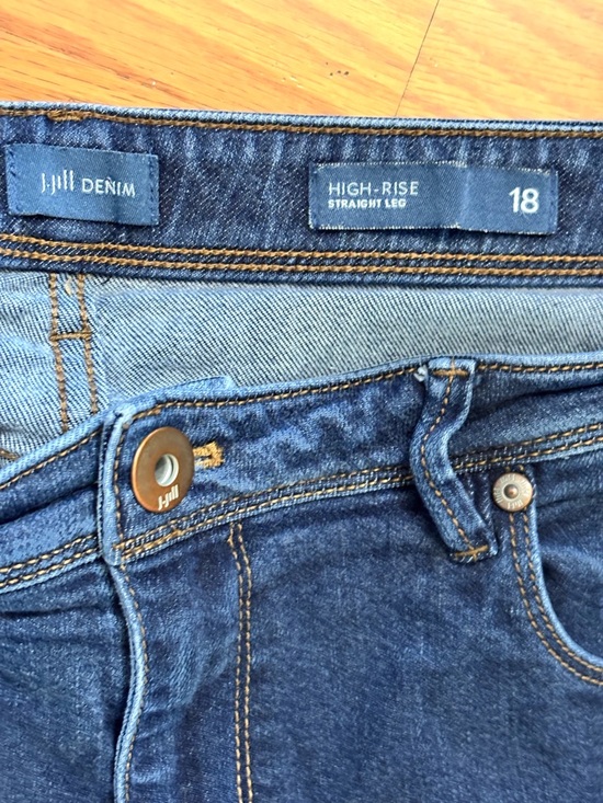 J Jill jeans straight leg high rise size 18 - Picture 5 of 6